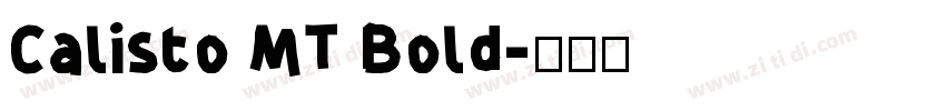 Calisto MT Bold字体转换